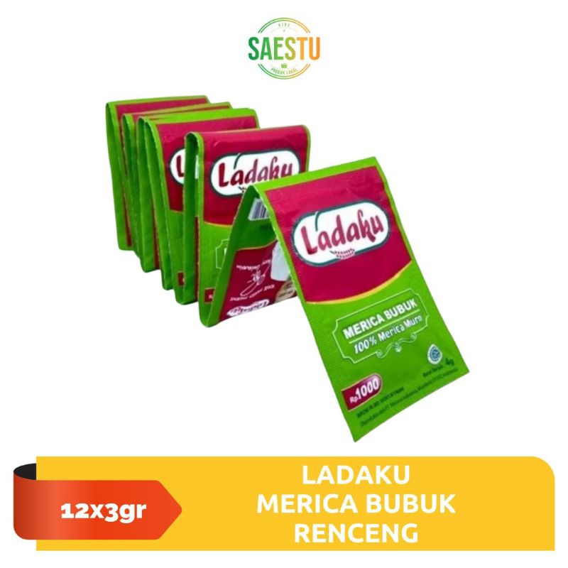 

Ladaku Merica Bubuk 3gr Renceng (@12 Sachet) / Eceran