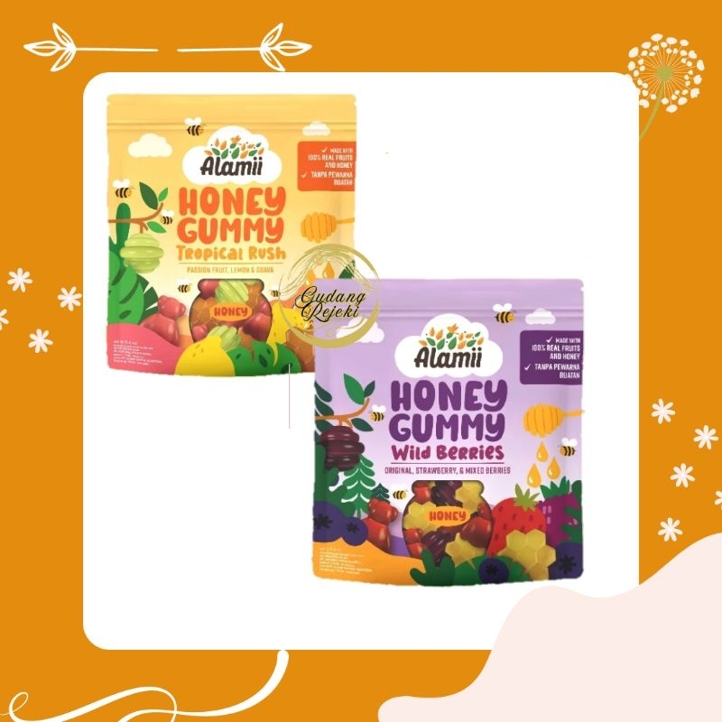 

ALAMII HONEY GUMMY SNACK SEHAT SNACK ANAK CEMILAN ANAK PERMEN MADU PERMEN YUPI SNACK BUAH