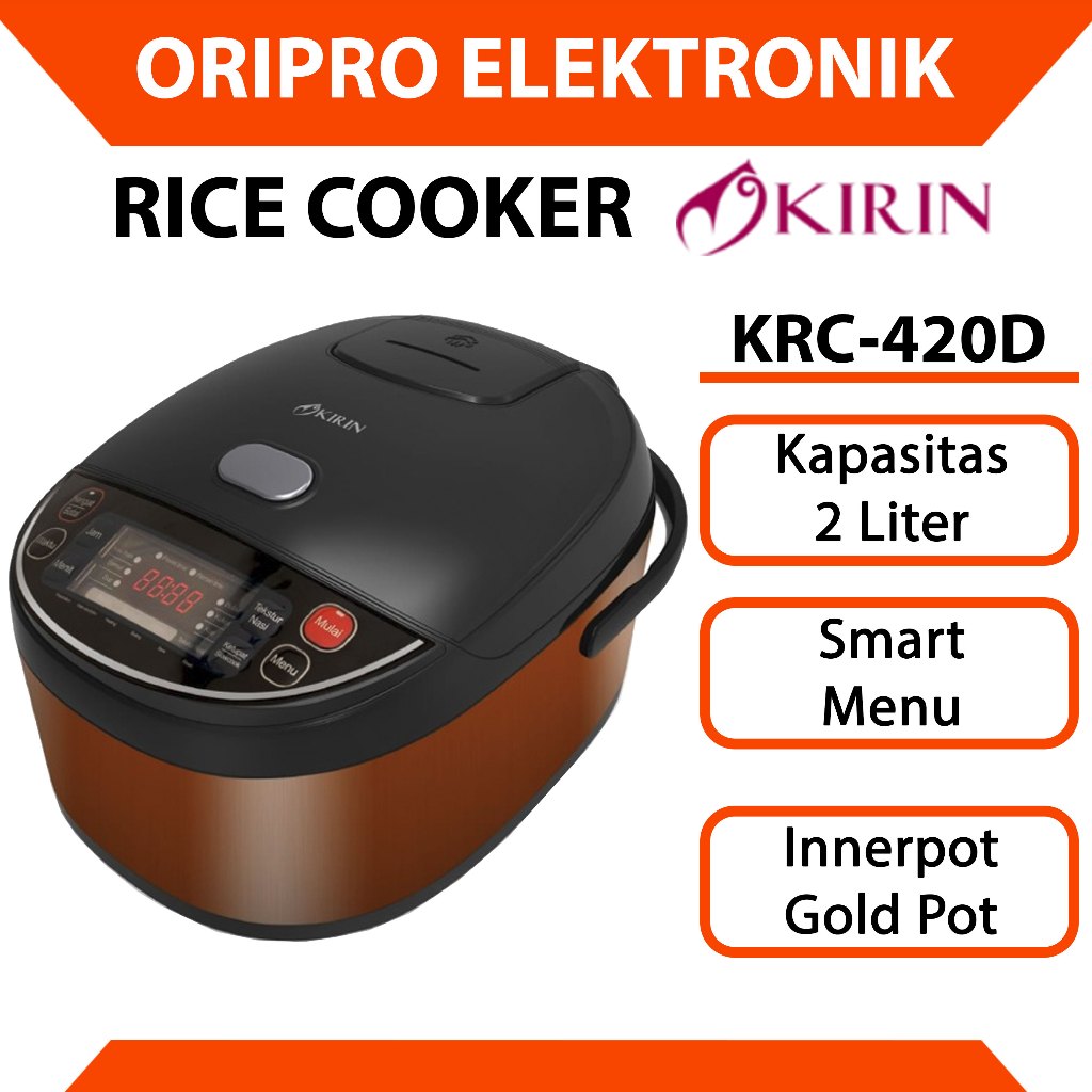 Rice Cooker 2 Liter Digital Kirin Smart Menu KRC-420D