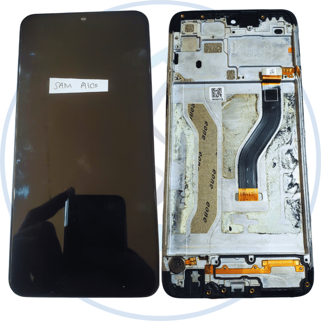 lcd samsung a10s original copotan plus frame - ori cabutan bawaan - minus
