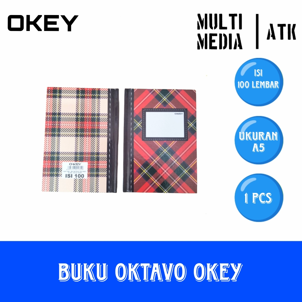 

BUKU OKTAVO KECIL A6 OKEY ISI 100 LEMBAR HARDCOVER