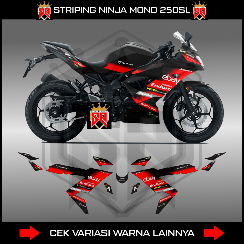 STRIPING NINJA MONO 250 / DECAL STICKER KAWASAKI NINJA 250 MONO