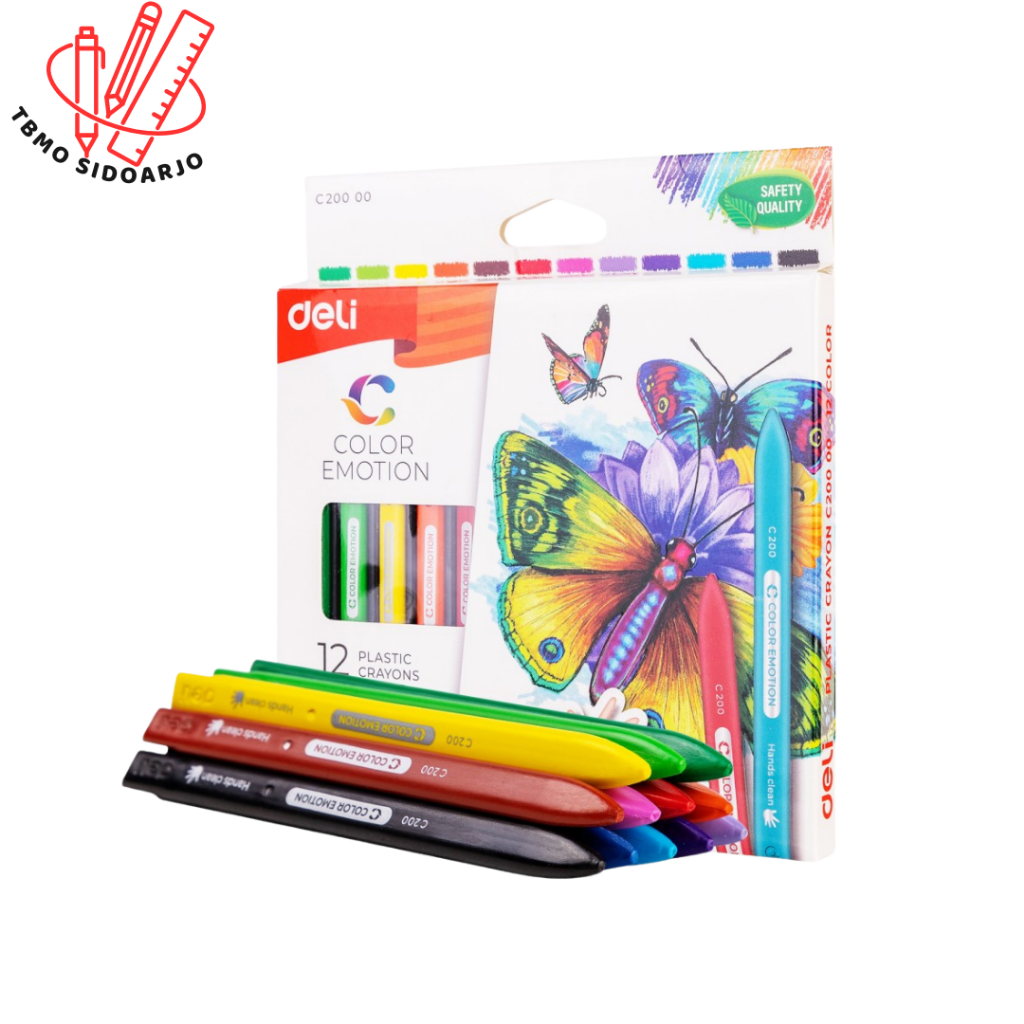 

TBMO Deli EC20000 School Crayon / Krayon - Plastic Crayon Triangle 12warna