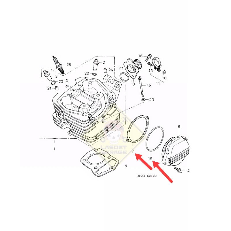 GASKET PAKING ORING O RING SEAL TUTUP GIGI SENTRIK NOKEN AS HONDA CB GL CB100 GL100 PRO MAX NEOTECH 