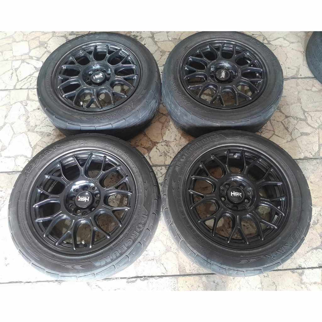 velg bekas HSR RAI-S5 R15x6,5 pcd 5X100/114 ban forceum 185/60R15