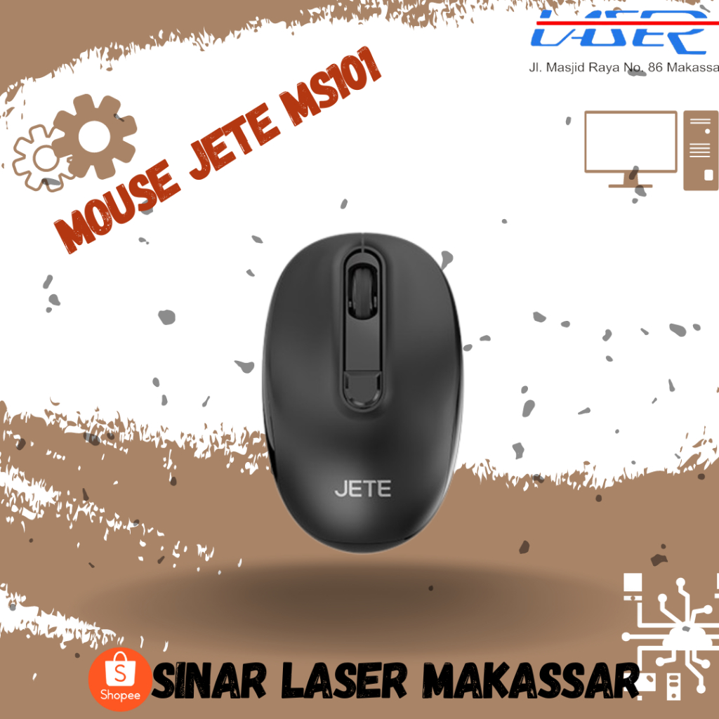 JETE MOUSE WIRELESS BLUETOOTH JETE MS101 / MOUSE WIRELESS MURAH