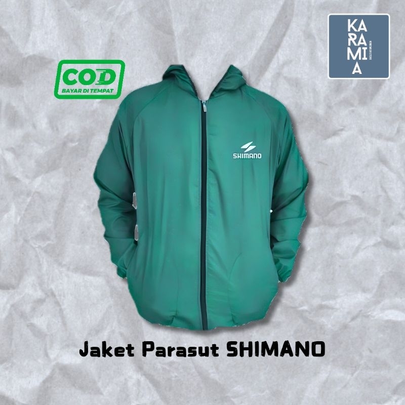 Jaket Parasut Shimano GREEN Pria dan Wanita / Jaket Parasut Olahraga/ Jaket Olahraga Unisex / Jaket 