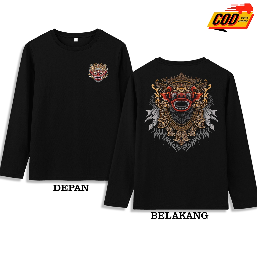KAOS LENGAN PANJANG - KAOS BARONG BALI ATASAN PRIA WANITA BARONG BALI