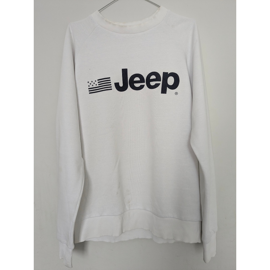 Sweater Crewneck CN JEEP Putih Original