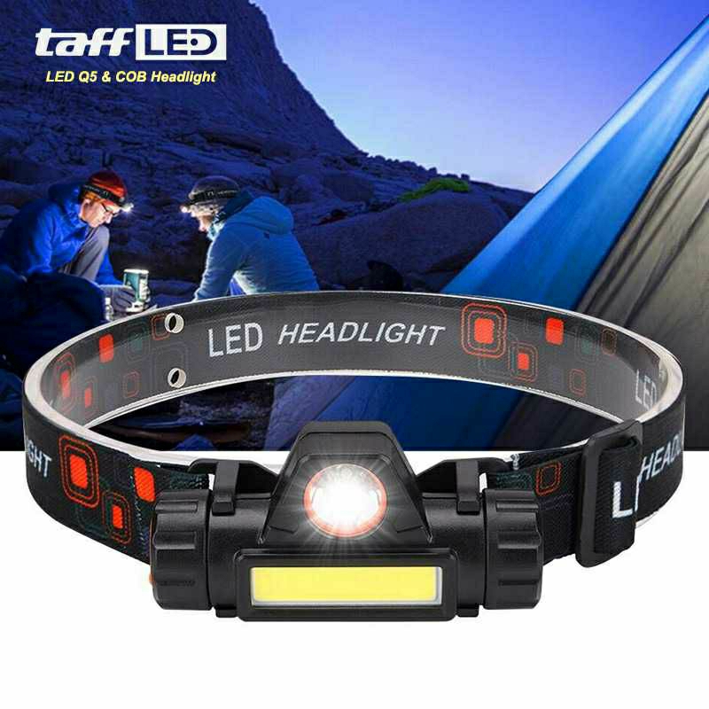 Senter LED Kepala Headlight USB Rechargeable Senter Led Kepala