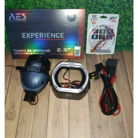 Paket Set Biled Projie Projector Aes Bullaes TURBO SE EXPERIENCE V1 gen 1 2.5 2,5 INCH 60 WATT ORIGI