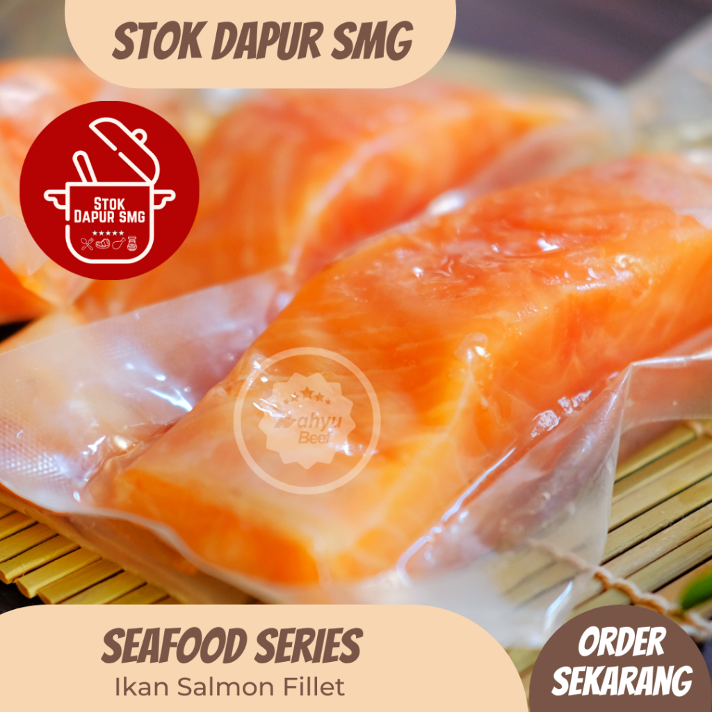 

Ikan Salmon Fillet Segar Beku / Fresh Frozen Kemasan 200gr