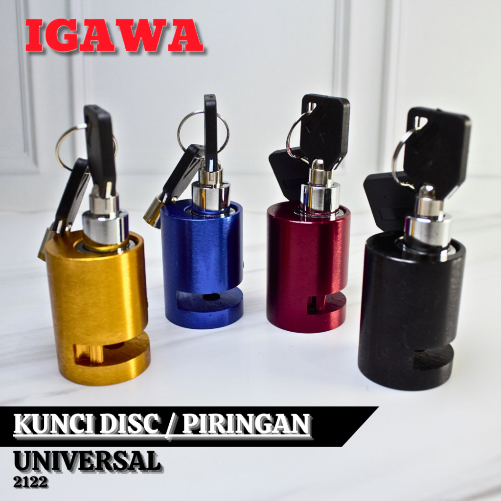Disc Lock IGAWA Kunci Gembok Cakram Anti Maling Disk Lock Universal Cocok Untuk Semua Motor Nmax Xma