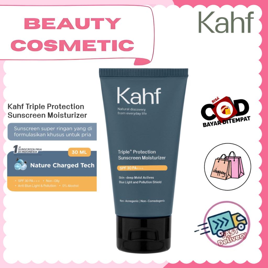 KAHF Triple Protection Suncreen Moisturizer SPF30 - Sunscreen Cream Pria
