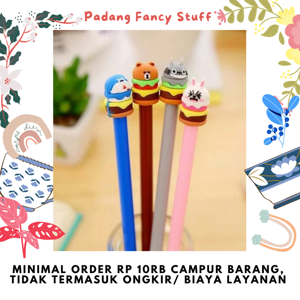 

PFS - PULPEN HAMBURGER CARTOON - BALLPOINT BOLPEN PENA LUCU KARTUN KARAKTER BURGER
