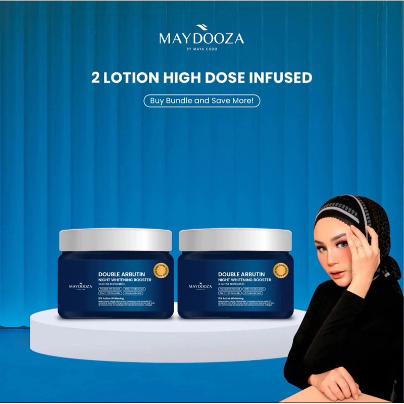 [READY] MAYDOOZA HB DOSTING DOUBLE ARBUTIN NIGHT WHITENING BOOSTER COLLAGEN BODY LOTION CHROMOSOME B