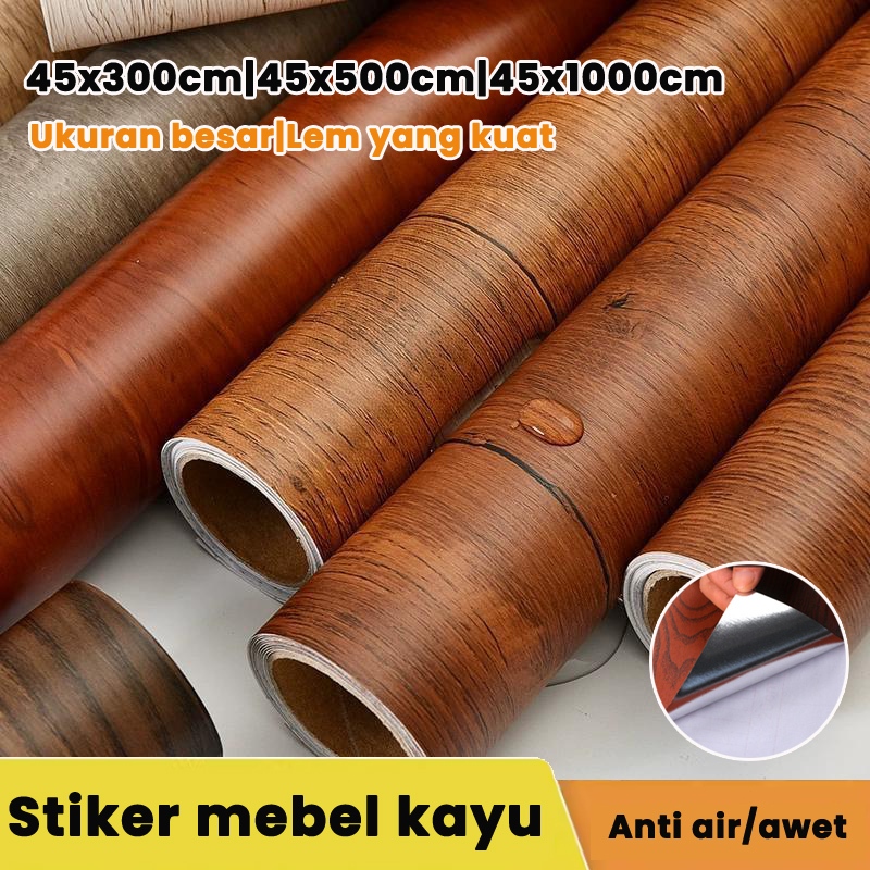 【mahal】stiker meja kayu stiker lemari kayu stiker kayu stiker serat kayu pelapis meja kayu