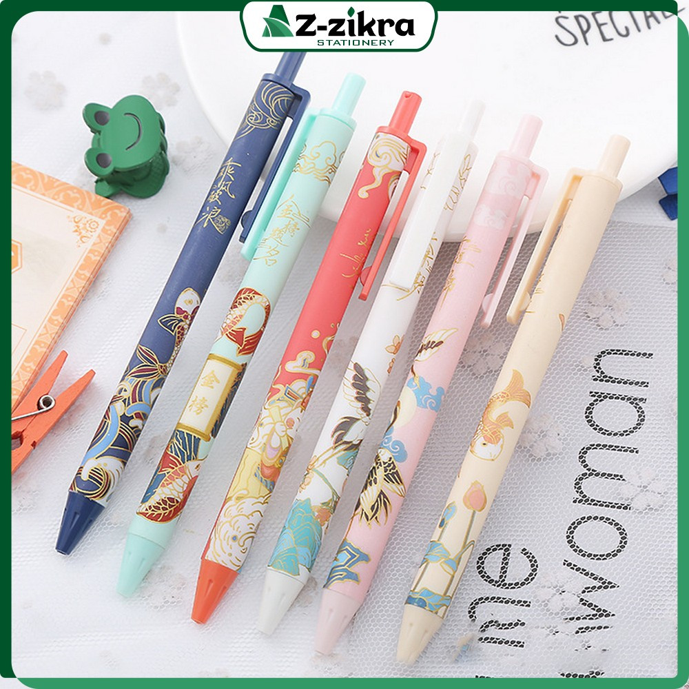 

Pena Bolpoint Stationary Alat Tulis Pelajar Dan Kantor Motif Cartoon Pulpen Mekanik Pen Gel 6PCS Az Zikra Stationery A43