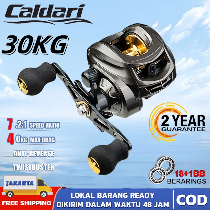 Caldari Pancing BC Reel Metal Fishing Reel Casting Joran Pancing Outdoors air laut Lure Baitcasting
