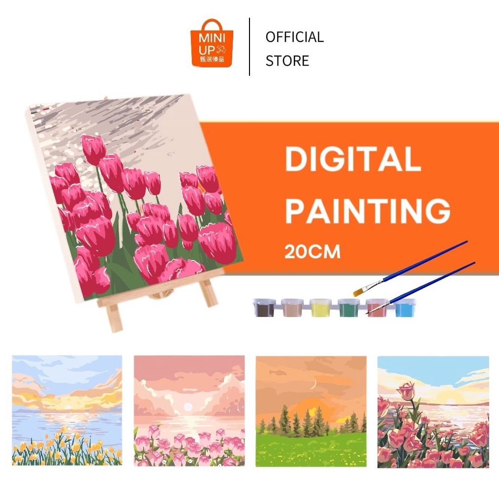 

KODE Y72O Paint By Number 2CM Nature Series DIY Painting Kit Canvas Paint Kit Digital Aesthetic Kanvas Lukis