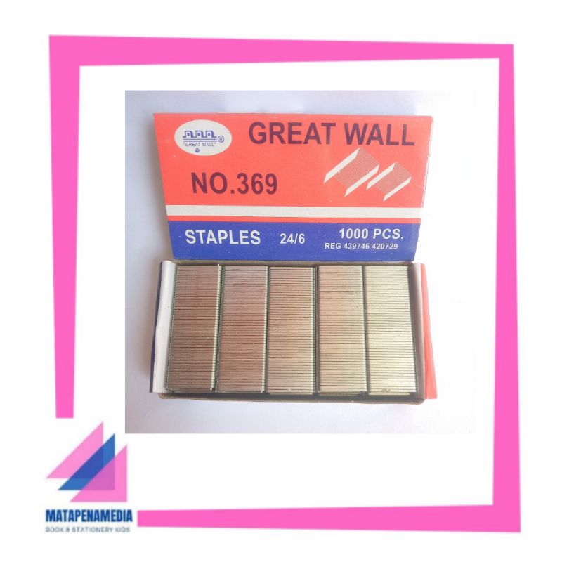

Isi Staples Great Well No.369 isi 1000 pcs