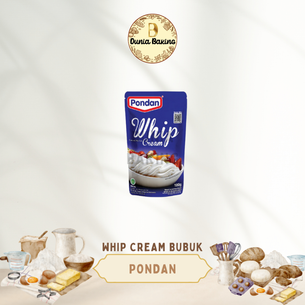 

Pondan whip cream 100gr - Whip cream pondan 100gr