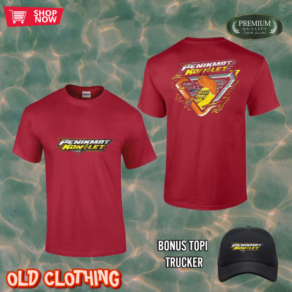 KAOS LOVE BIRD PENIKMAT KONSLET BAHAN COTTON COMBED 30S BONUS TOPI TRUCKER
