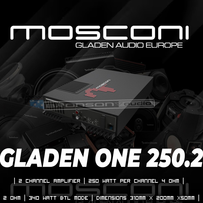 AMPLIFIER MOSCONI GLADEN ONE 250.2 | 2 CHANNEL AMPLIFIER