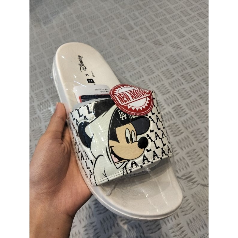 UD MLB KOREA LA DOGGERS X MICKY MOUSE MONOGRAM SLIDE - WHITE