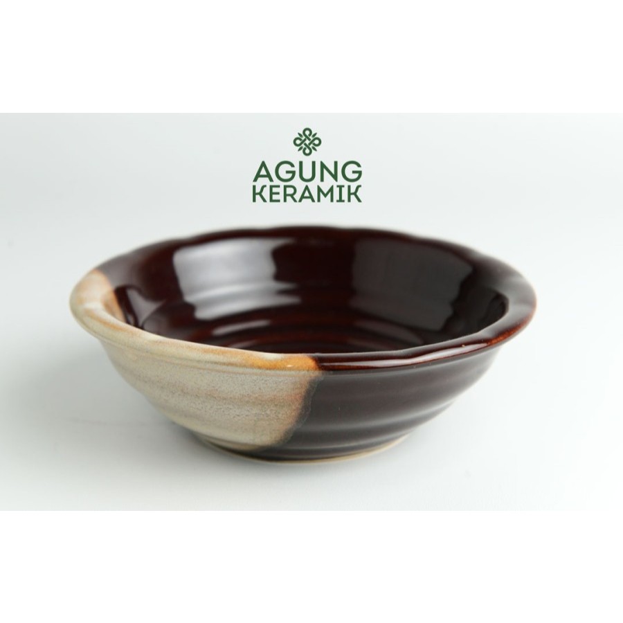 Mangkok Saji Bibir Kembang Agung Keramik