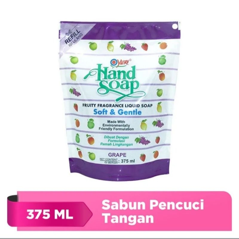 Yuri Handsoap Refill Grape Pouch 375ml