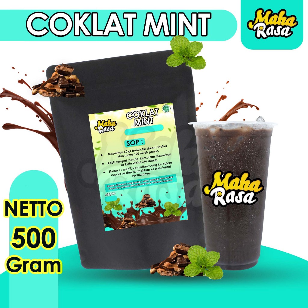 

[MAHA RASA] COKLAT MINT - BUBUK INSTAN PREMIUM 500 Gram