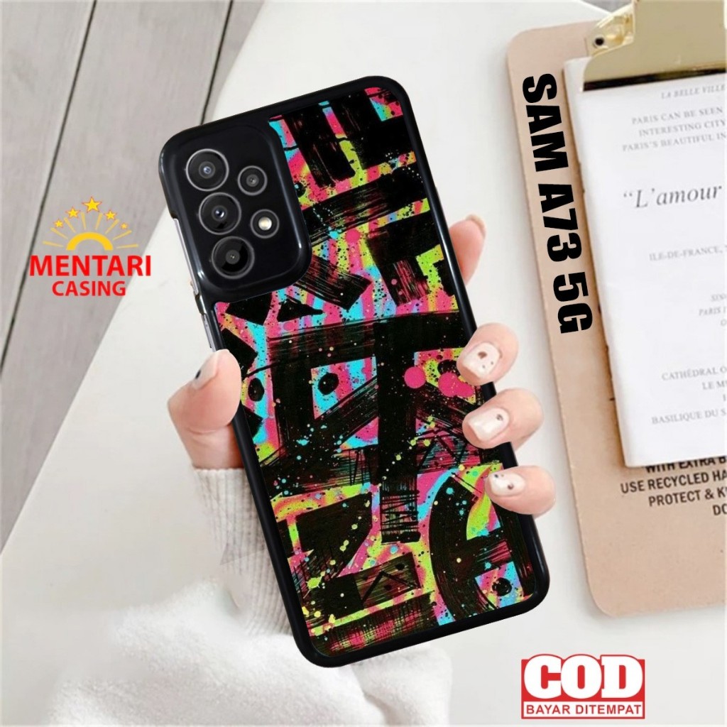 Case Samsung A73 5G Doodle Terbaru Casing Samsung A73 5G Terlaris Hardcase Softcase Premium Glosy