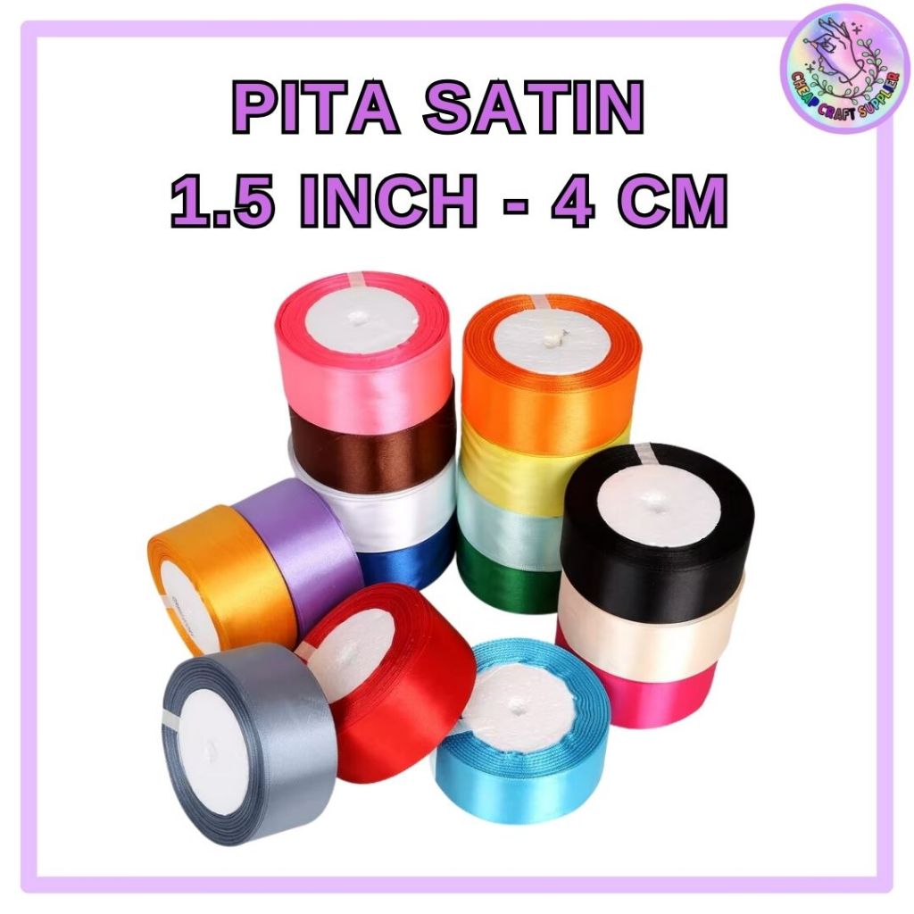 

UM1 Pita Satin 1.5 inch = 4 cm 1,5" 4cm 1,5'
