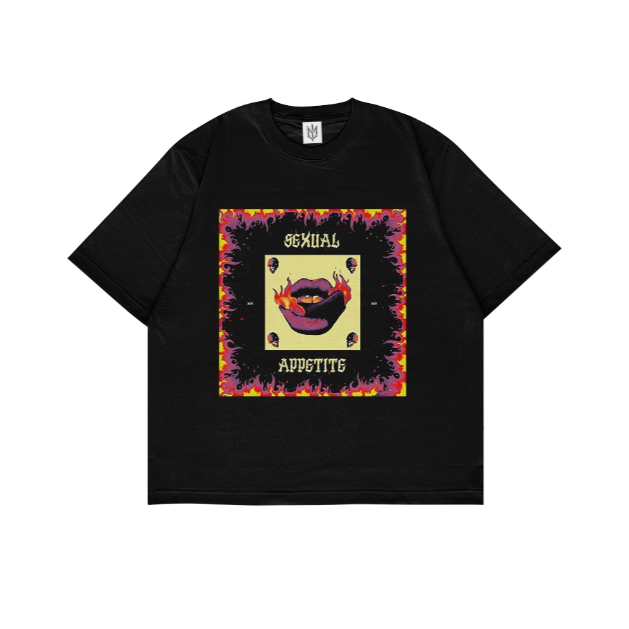 KAOS BAJU SEXUAL APPETITE | T-SHIRT OVERSIZE HITAM STYLE Y2K VINTAGE BOOTLEG GRUNGE | PRIA WANITA DE