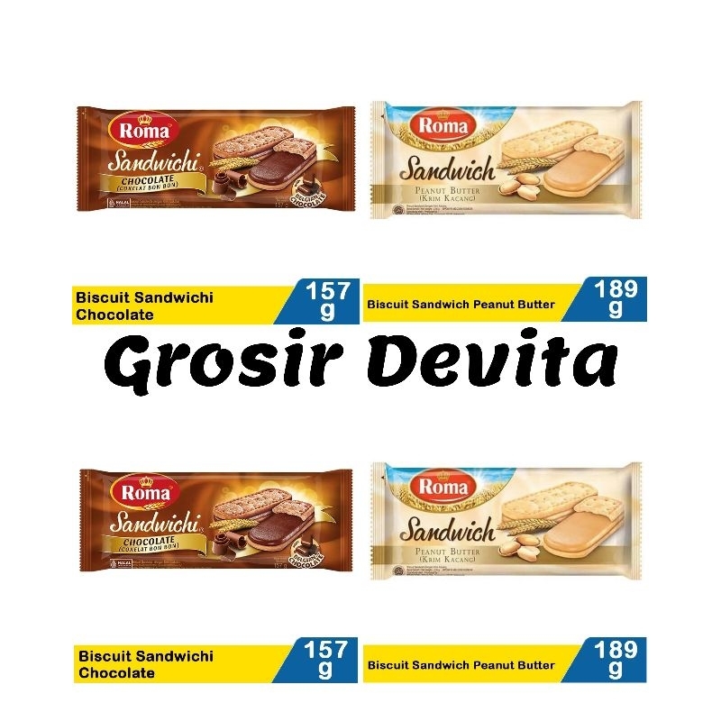 

Roma Sandwichi 189Gr Cokelat/krim Kacang