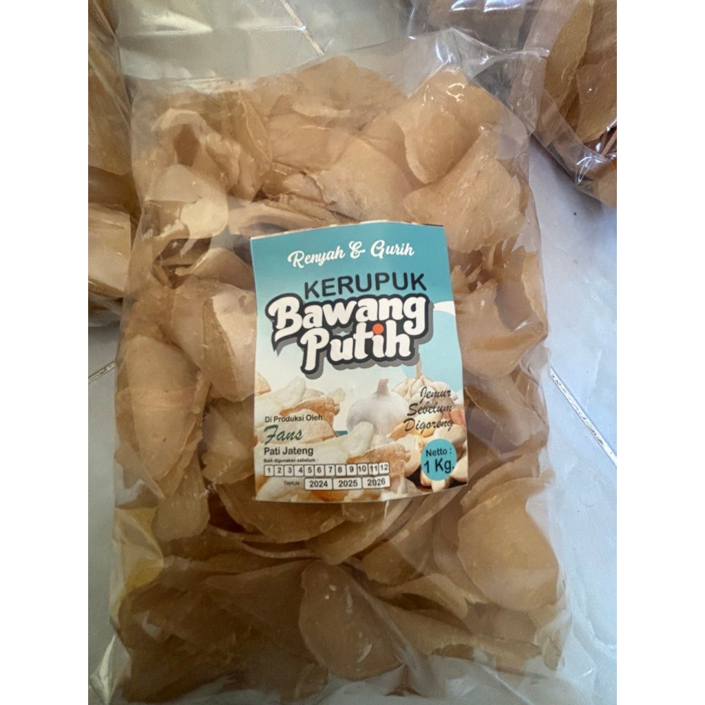 

Kerupuk Bawang FANS 500gram - 1000gram mentah RENYAH DAN GURIH