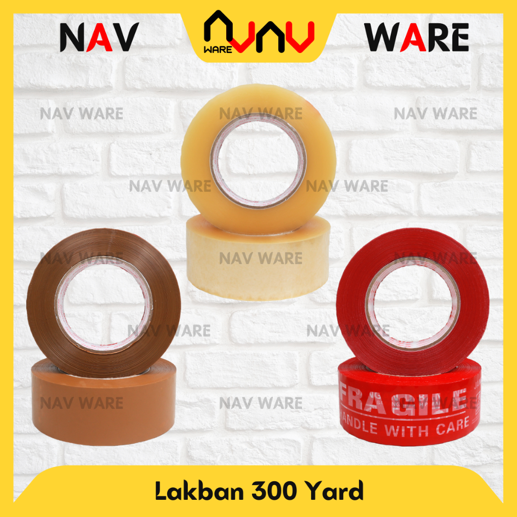 

Lakban Jumbo Bening Cokelat 45mm x 300 Yard / Fragile 48mm Merah Jangan Dibanting Handle With Care