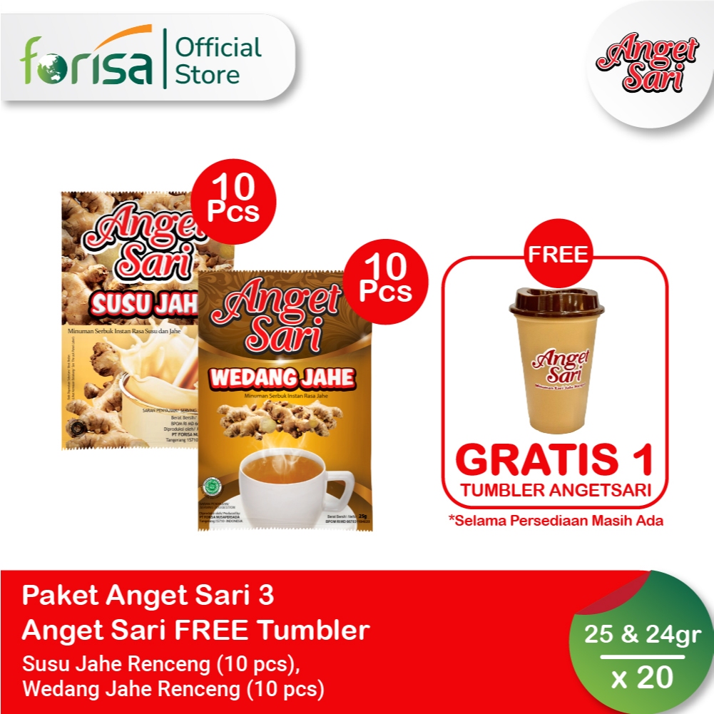 

[FREE TUMBLER] Paket Hangat 3 Anget Sari