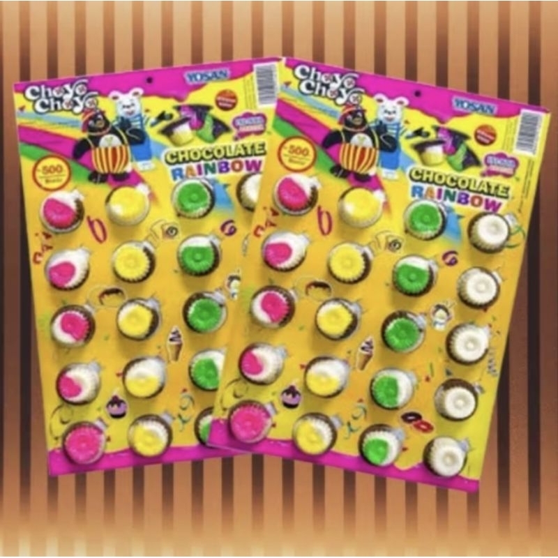 

choyo choyo chocholate rainbow harga grosir get 2 pck macam macam varian