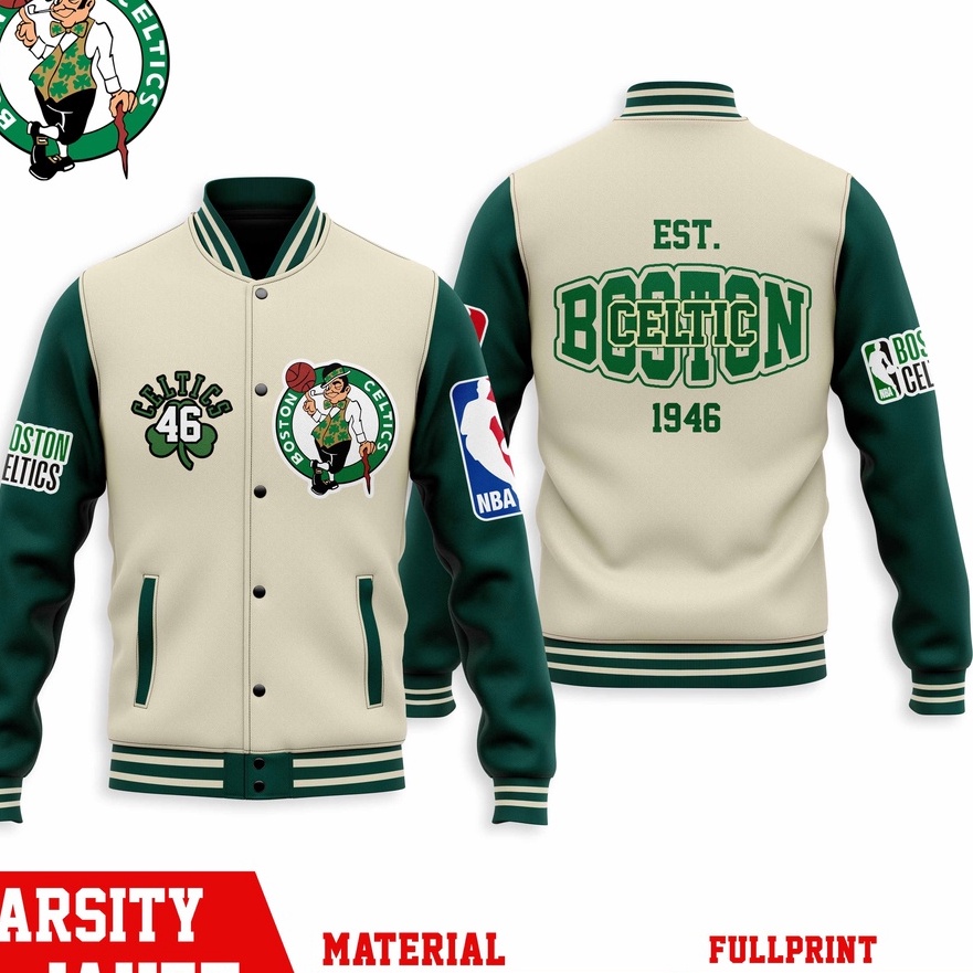 Wah VARSITY JACKET TEAM BASKETBALL SERIES CELTICS 46 BOSTON