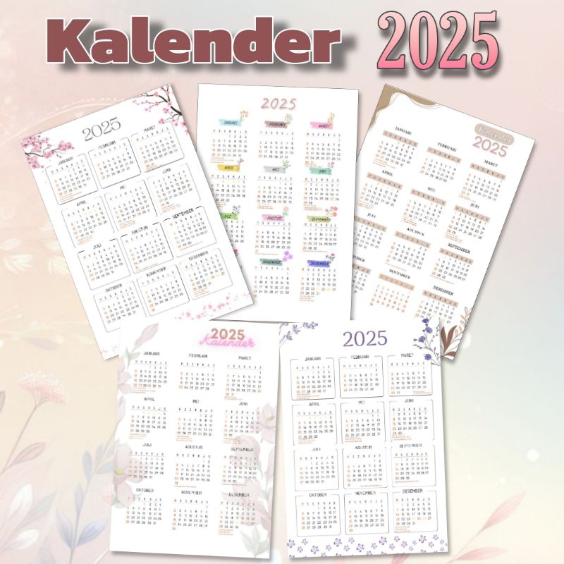 

Kalender Poster 2025 Kalender Dinding A3+