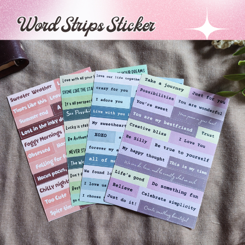 

Word Strips Sticker / stiker kata-kata / stiker bahasa inggris / stiker quotes