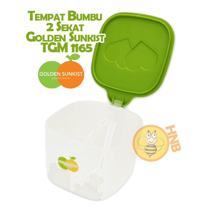 Tempat Bumbu 2 Sekat Golden Sunkist TGM 1165