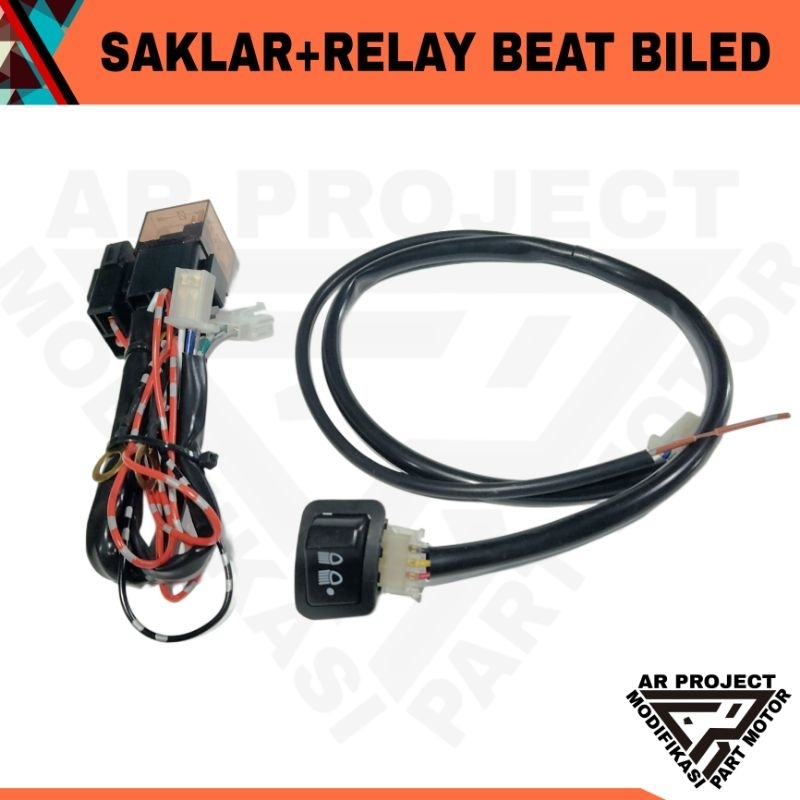 SAKLAR BEAT + RELAY BILED / MINI BILED PNP BEAT DELUXE/BEAT FI / BEAT ECO DLL
