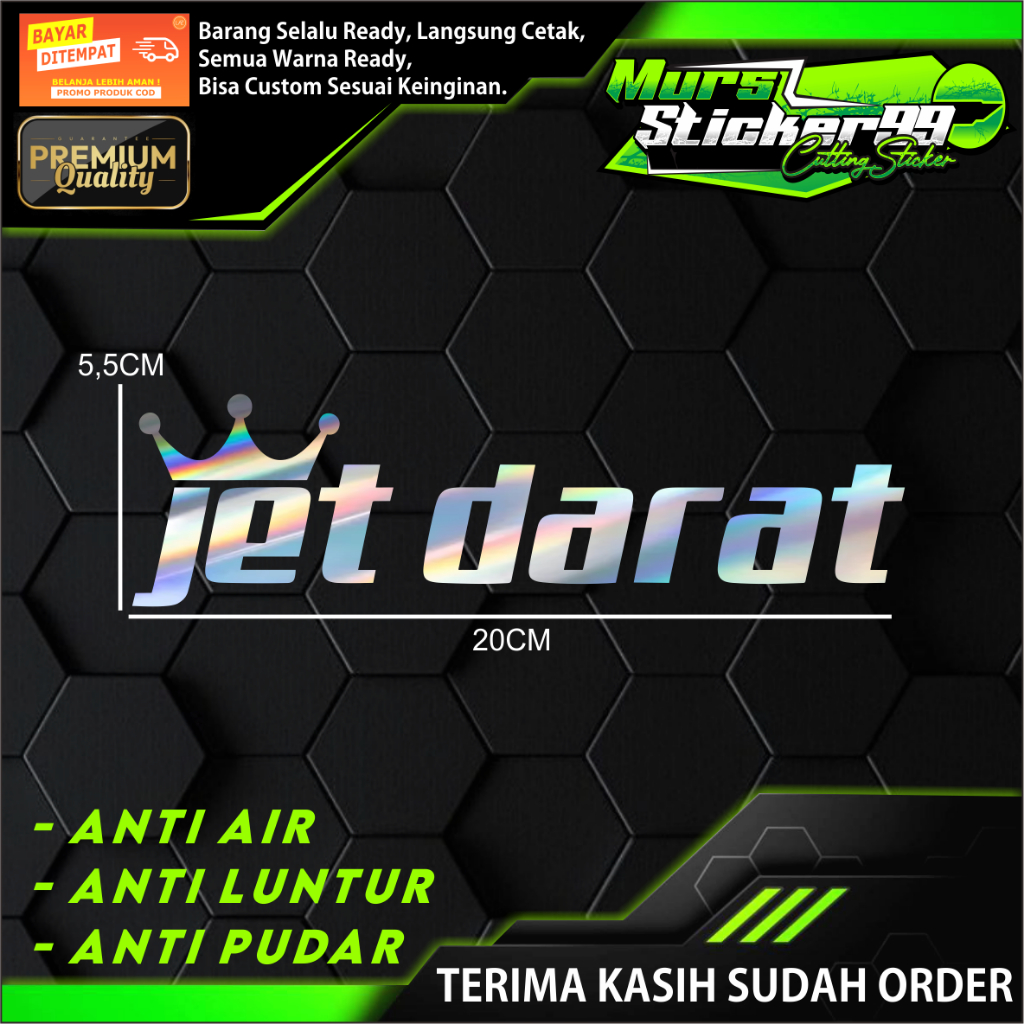 Sticker Cutting JET DARAT Cocok Untuk Motor Dan Mobil
