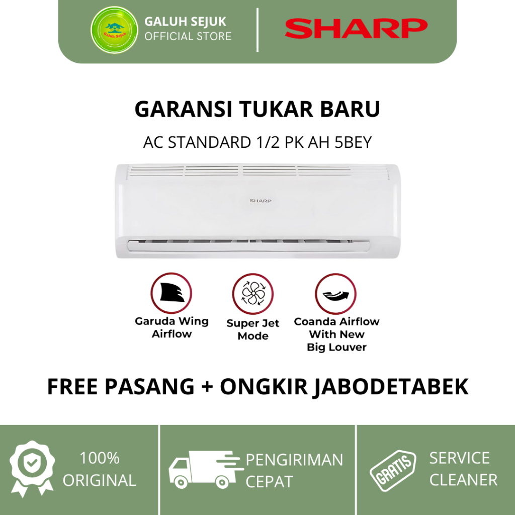 SHARP AC STANDARD 1/2 PK AH 5BEY - AC SHARP 0.5PK