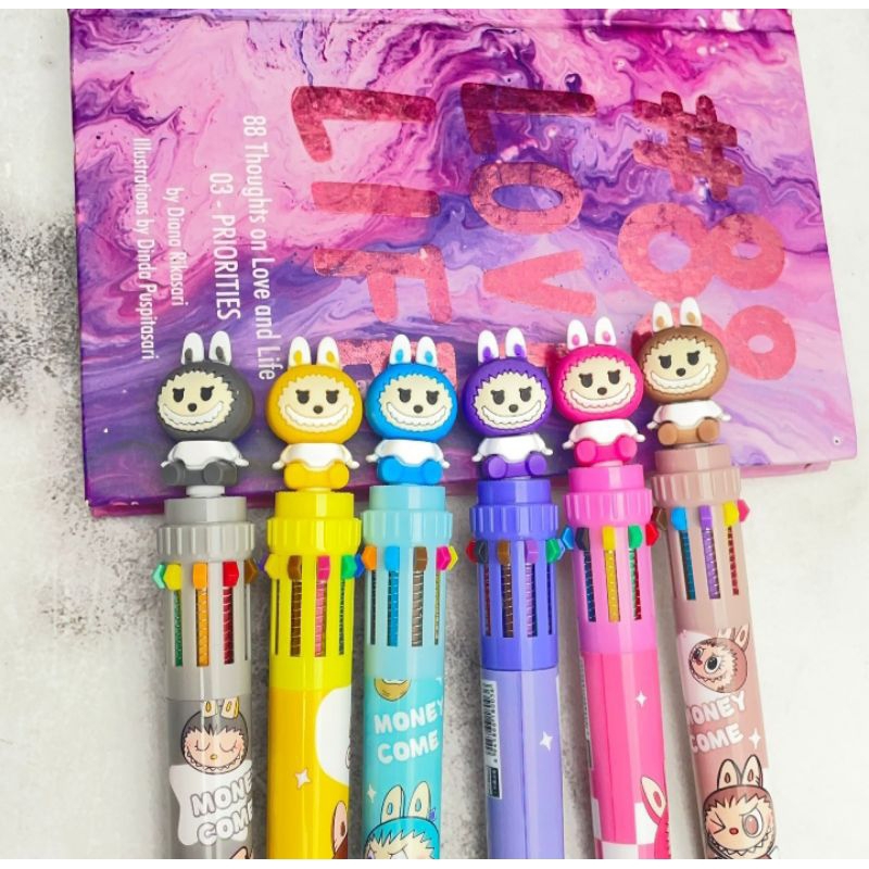 

Pulpen 10 Warna Labubu Pen Monster Labubu Viral Pen Gel Labubu Unik Kekinian Termurah