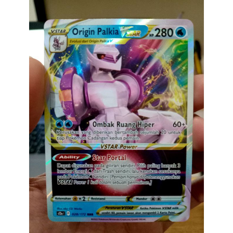 KARTU POKEMON ORIGIN PALKIA VSTAR RRR INDONESIA HOLO