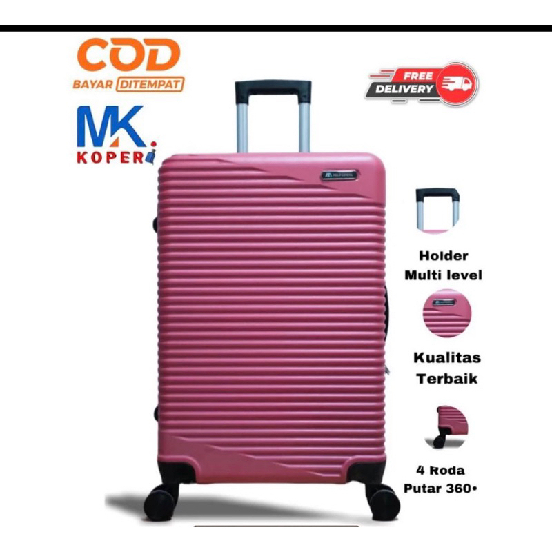 4.4 BIG SALE Koper Polo  Murah 20 Inch dan 24 innch 4 Roda Berputar 360° ABS Hardcase /COD/Koper Umr